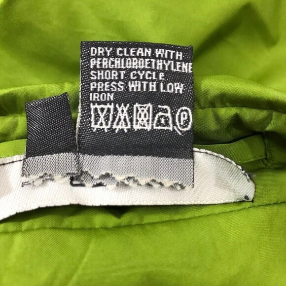 PER SE Jacket 2 Women's Tie Waist Green Robbed Double Breasted Fitted artsy - Picture 6 of 9